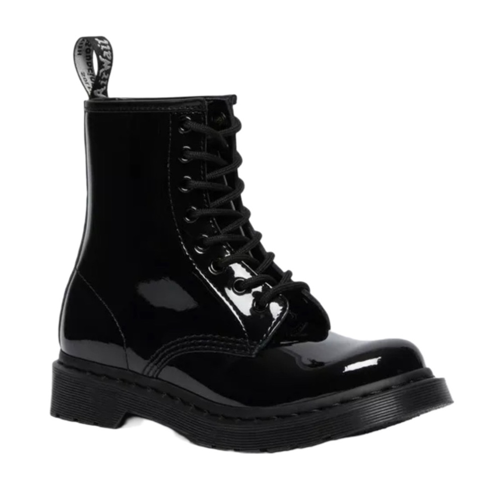 Dr. Martens 1460 Mono Patent Leather Boots Black Sz 9 NWOB Pristine Goth Grunge